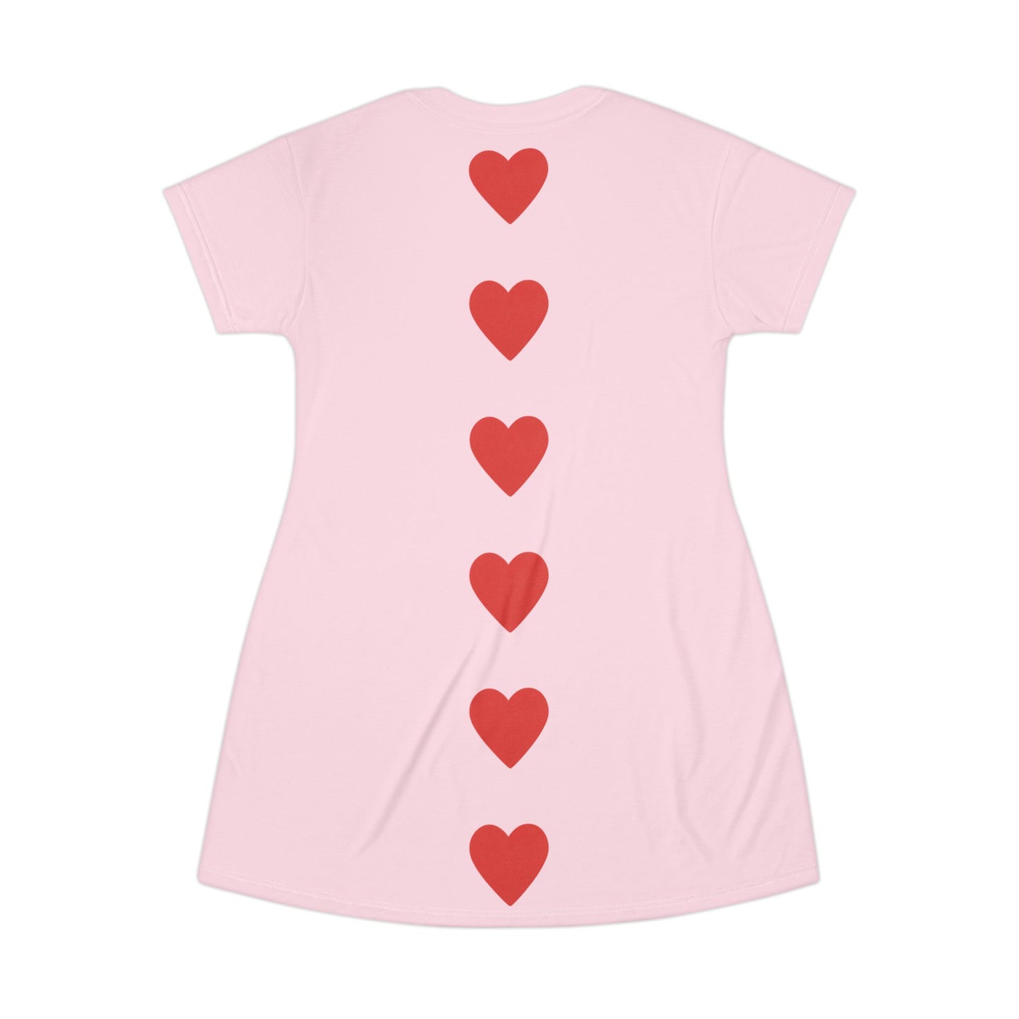 "Big Heart", T-Shirt Dress (Piggy Pink)