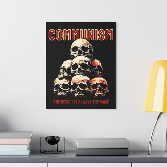 "Communism - The Result is Always the Same", Political Acrylic Wall Prints (French Cleat Hanging) (Void Black)