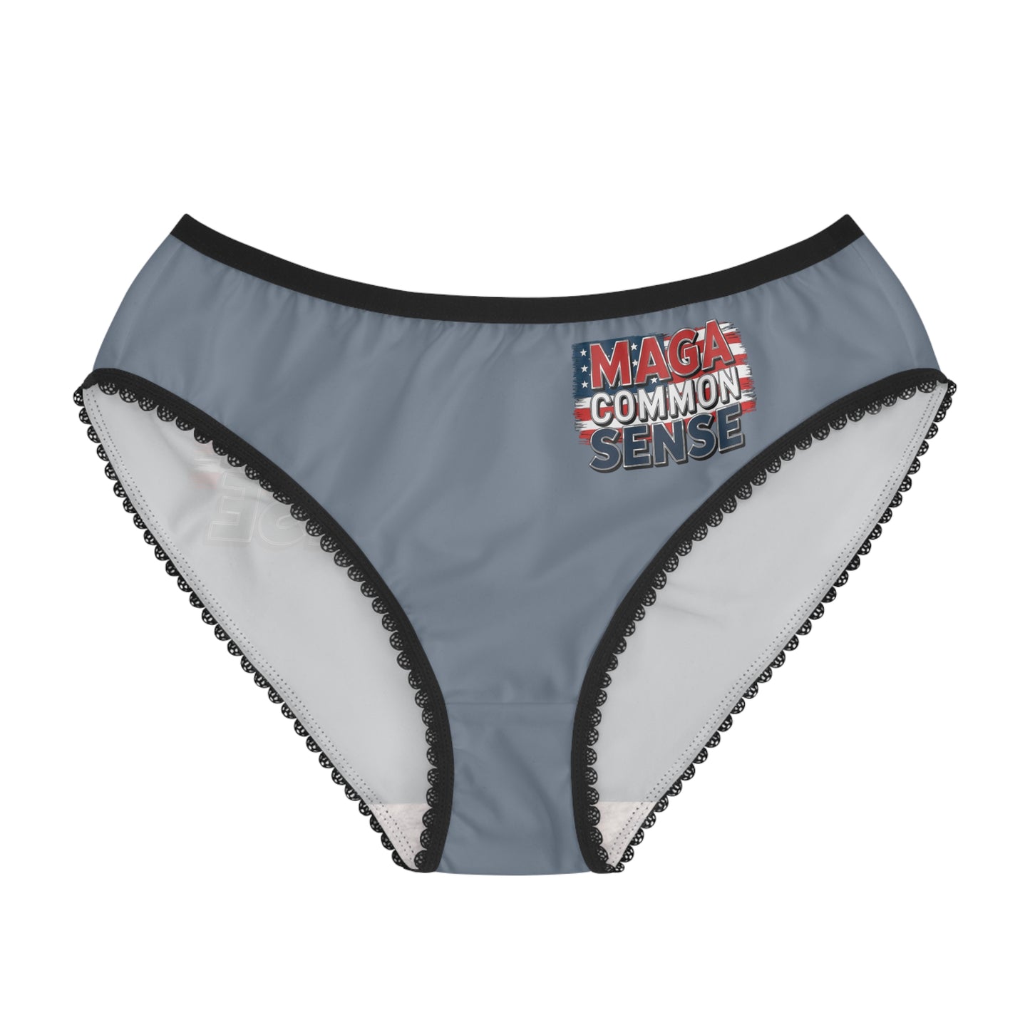 "MAGA Common Sense" #01, Women's Briefs (Atlantic Grey)