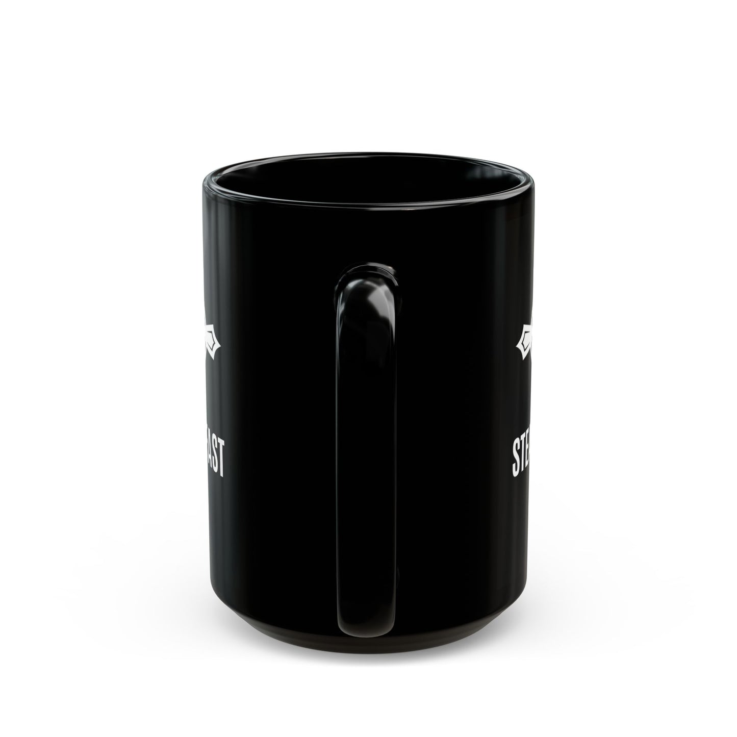 "Steadfast Cross", Black Mug (11oz & 15oz)