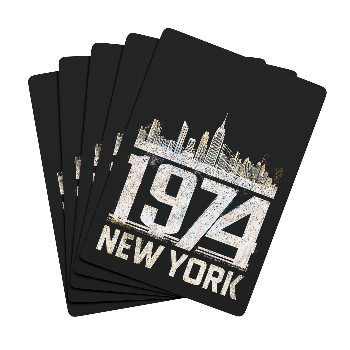 "1974 New York" Retro Playing Cards - When Punk Began (70's Black)