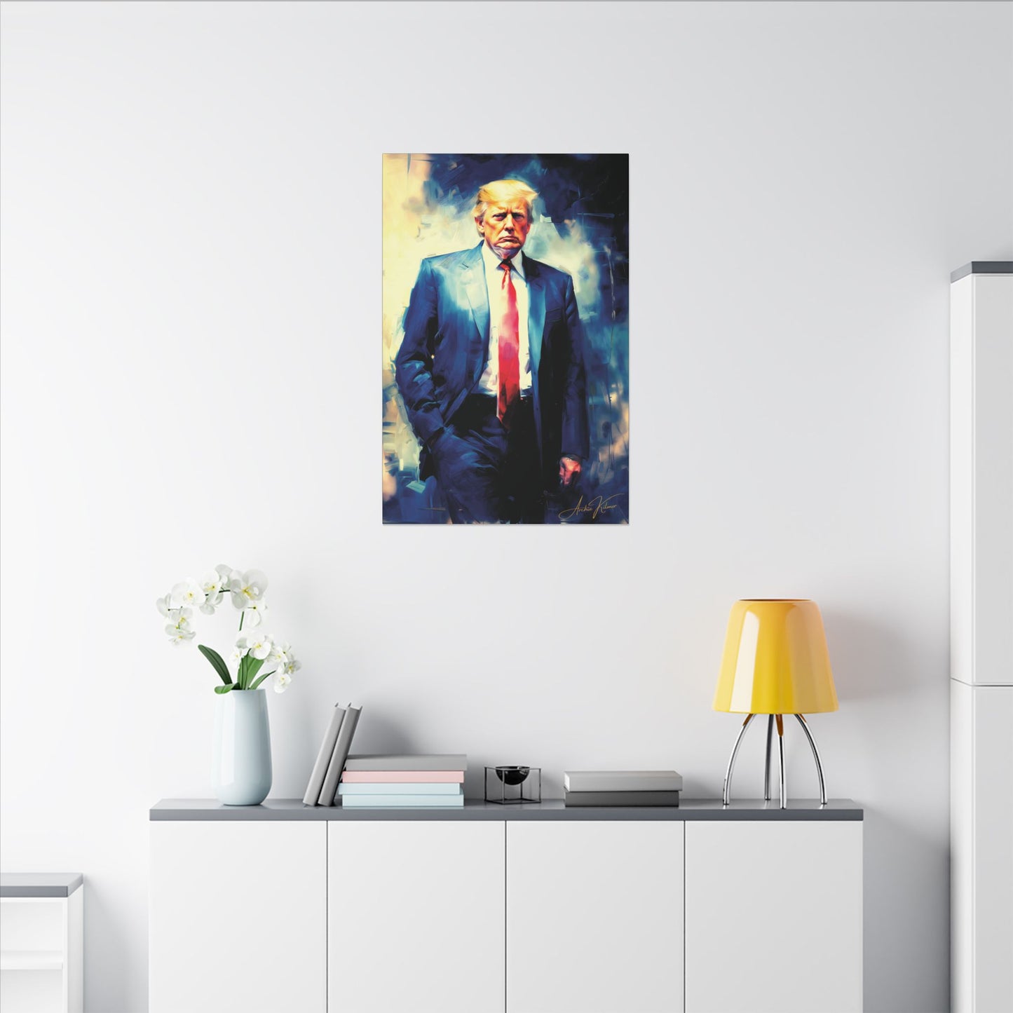 "Trump Portrait No. 6", Stretched Matte Canvas Fine Art Print