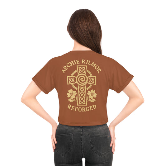 "Archie Kilmor Cross - Reforged" #01, Crop Tee (Sienna Brown)