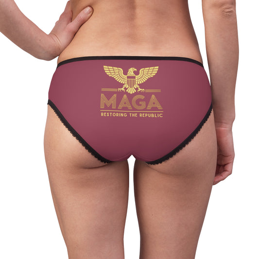 "MAGA - Restoring the Republic", Women's Briefs (Hippie Pink)