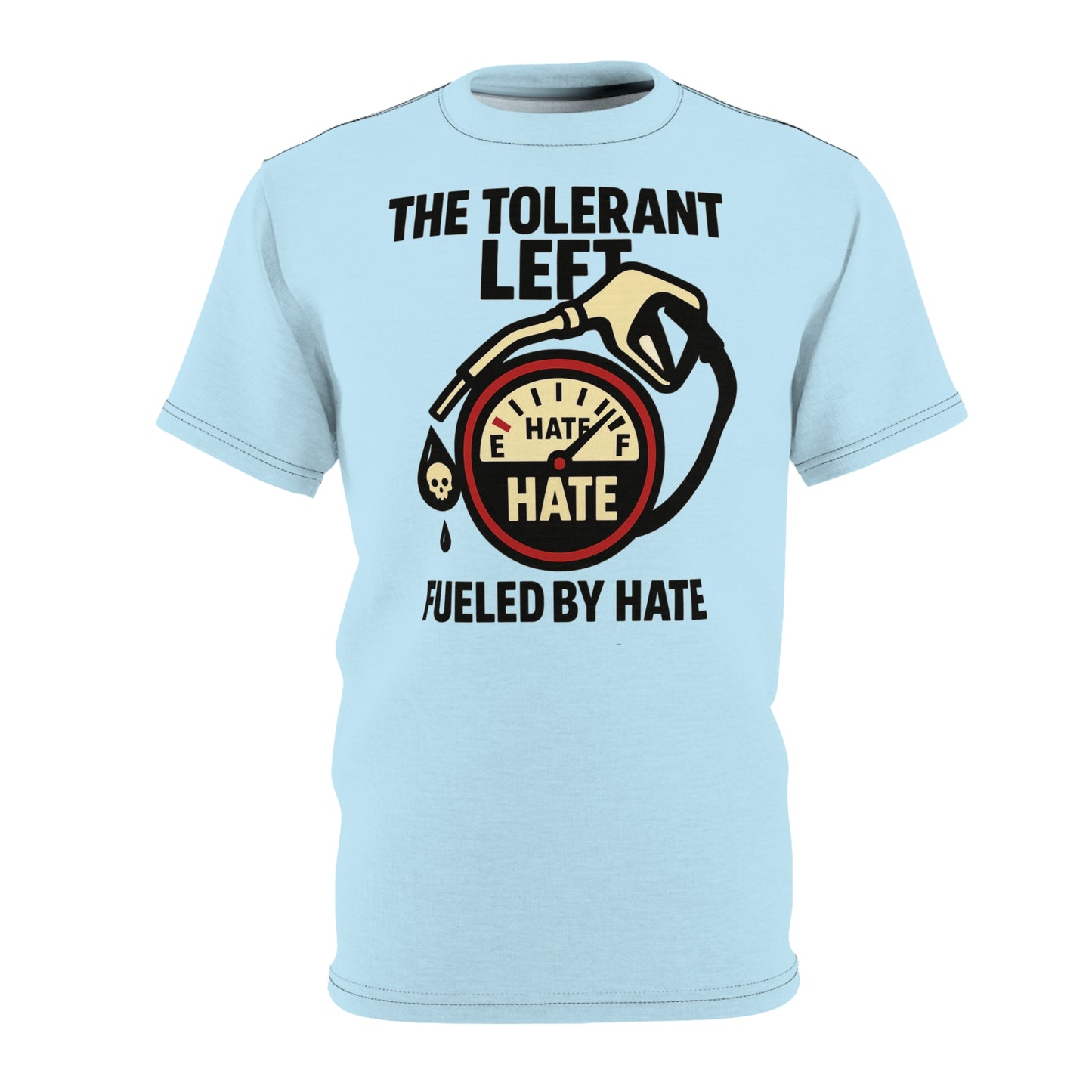 "The Tolerant Left", Unisex T-shirt (Pale Sky)
