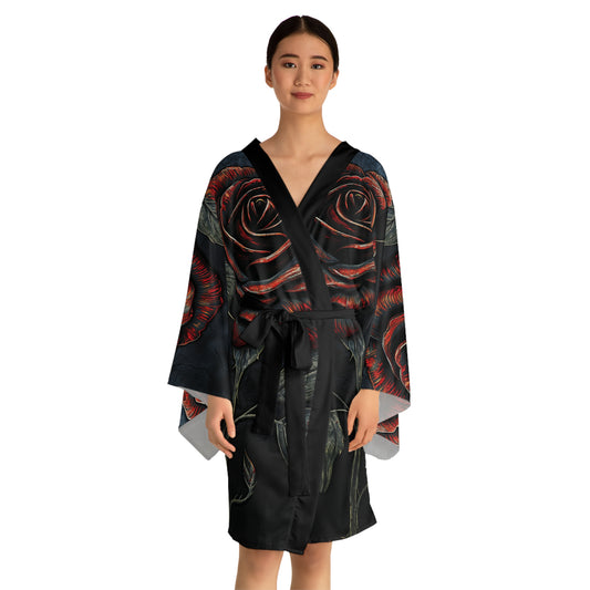 "The Rose Remains", Long Sleeve Kimono Robe