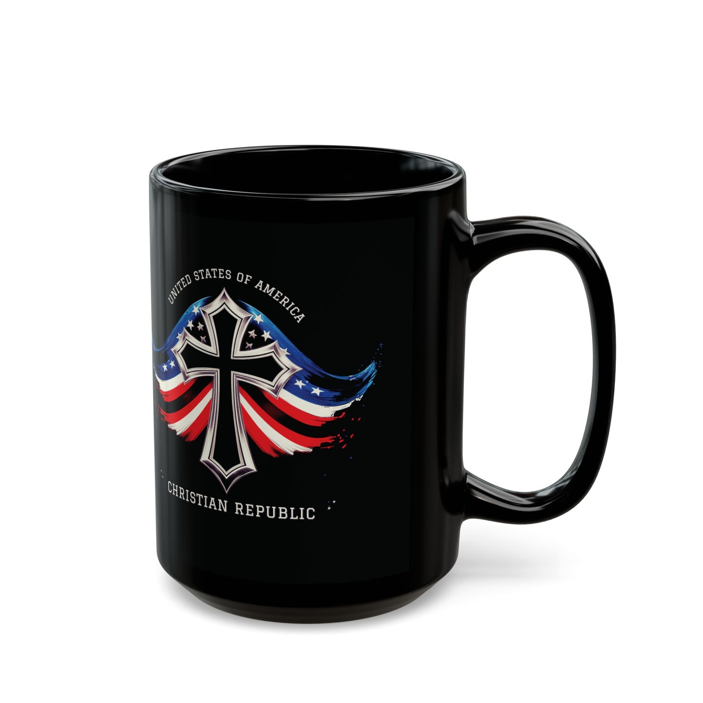 "USA Christian Republic" #05, Black Mug (11oz & 15oz)