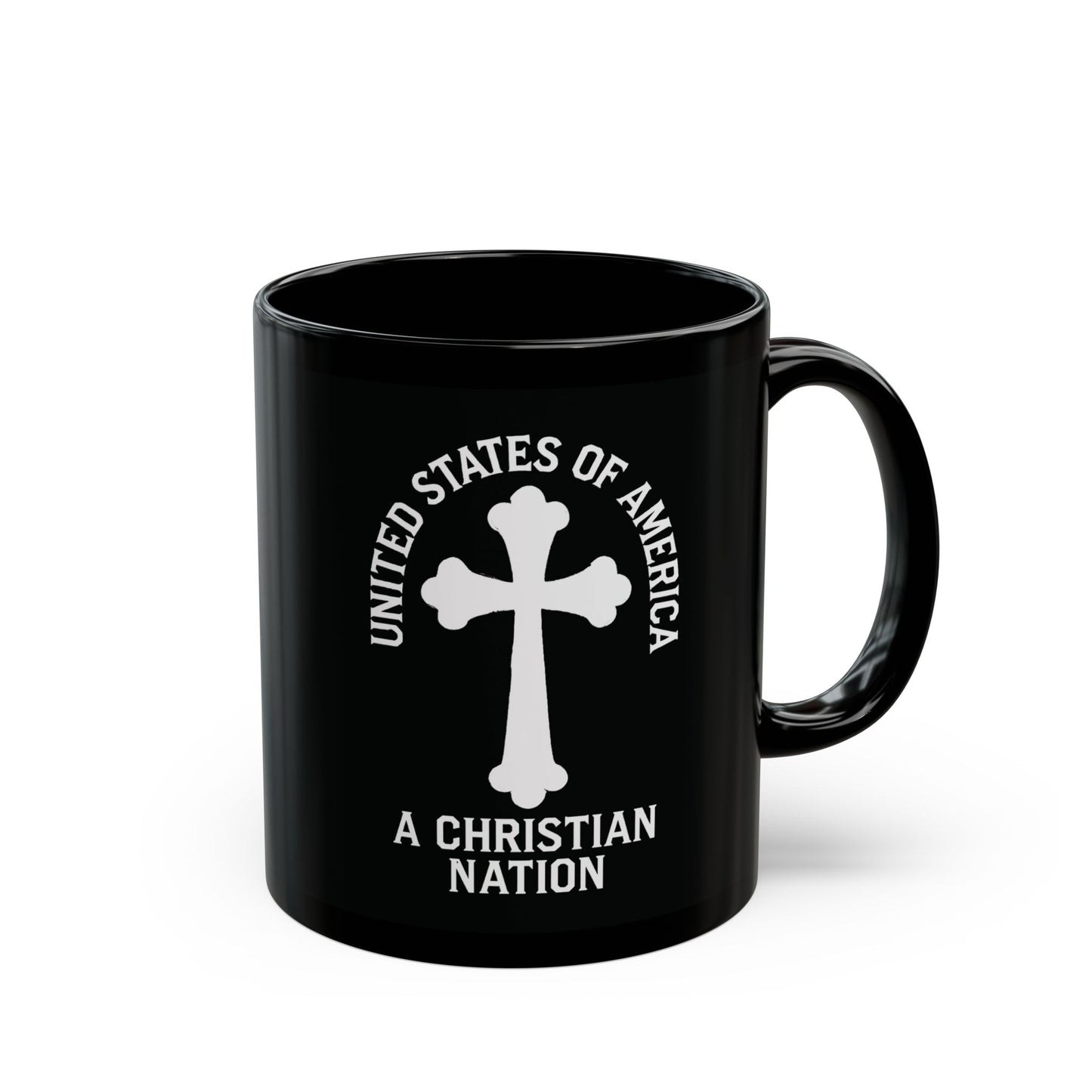 "USA - A Christian Nation" #04, Black Mug (11oz & 15oz)