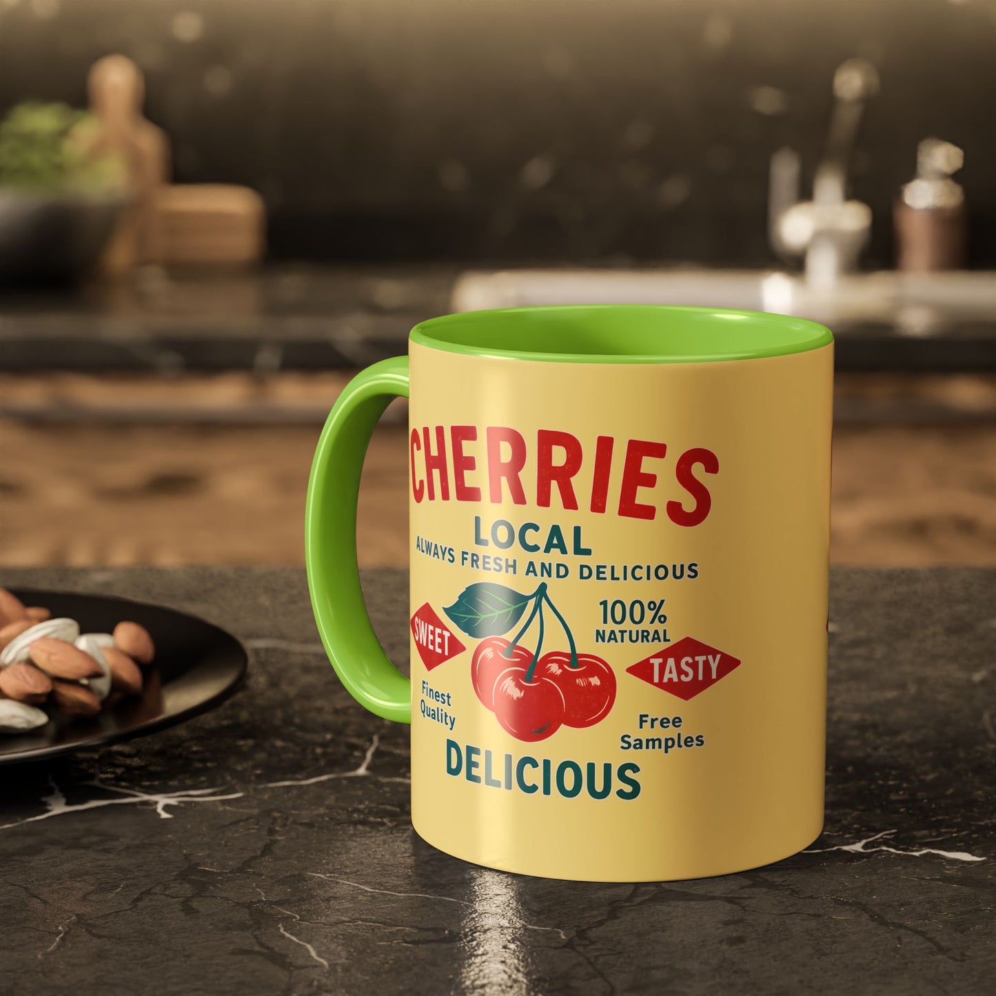"Delicious Cherries", Colorful Mugs (11oz, 15oz) (Sanctum Veil)
