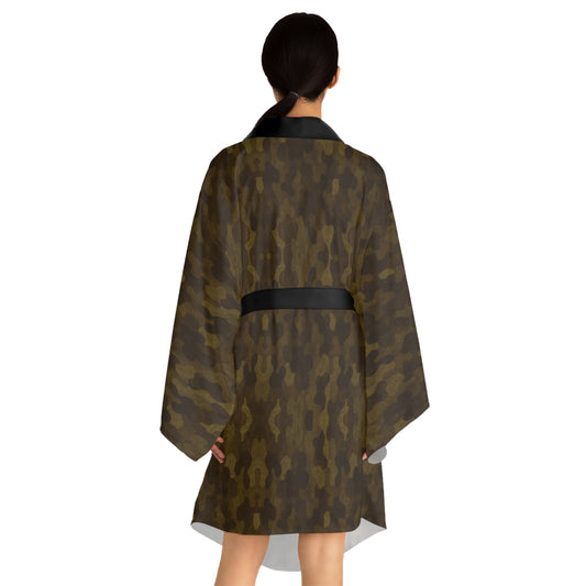 "Swamp Recon Camouflage", Long Sleeve Kimono Robe
