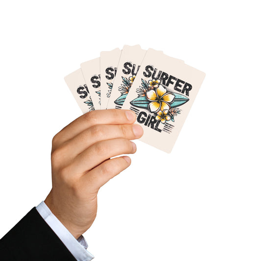 "Surfer Girl" #01, Cultural Playing Cards (Seashell White)