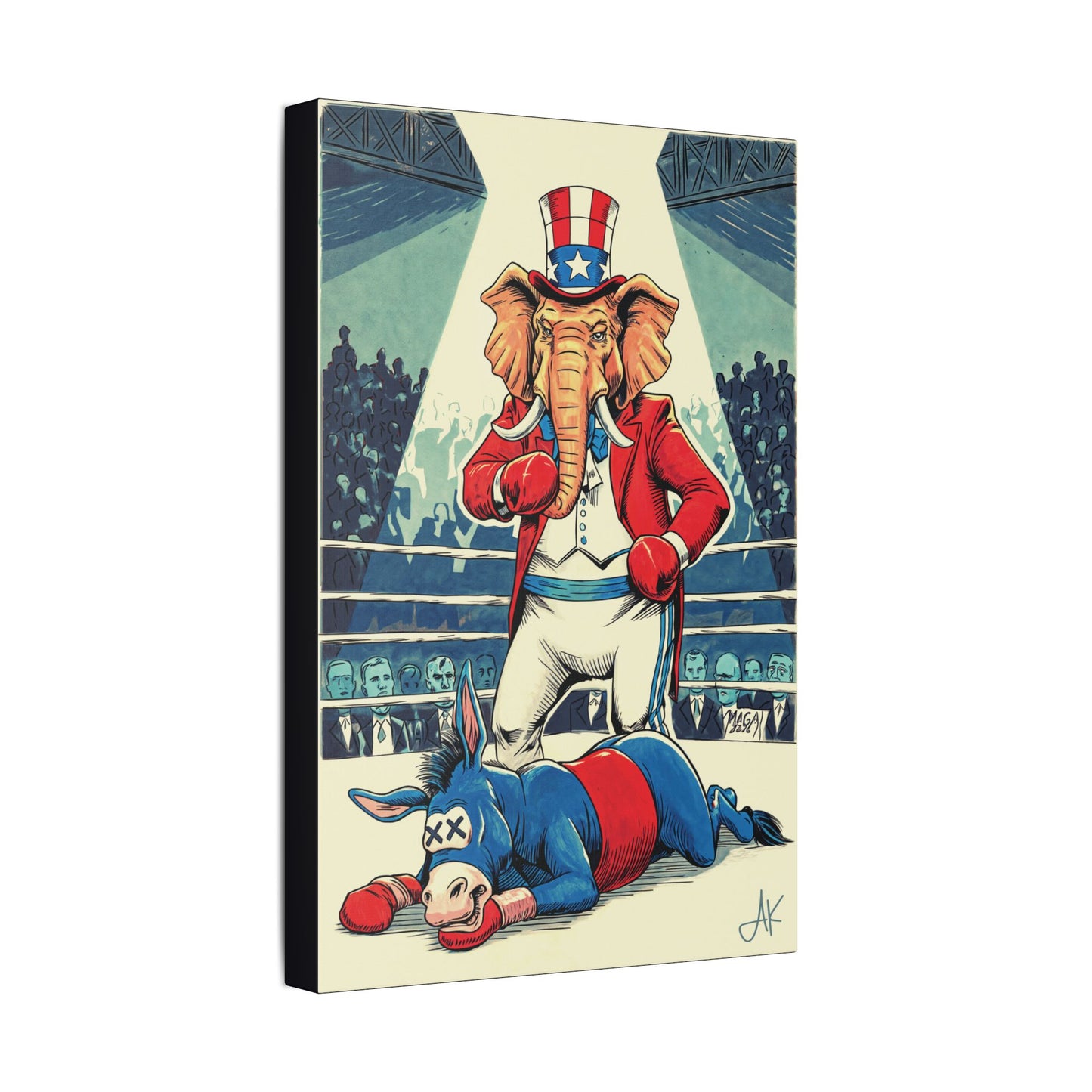 "Brutal Woke Knockout 2024", Stretched Classic Canvas Print
