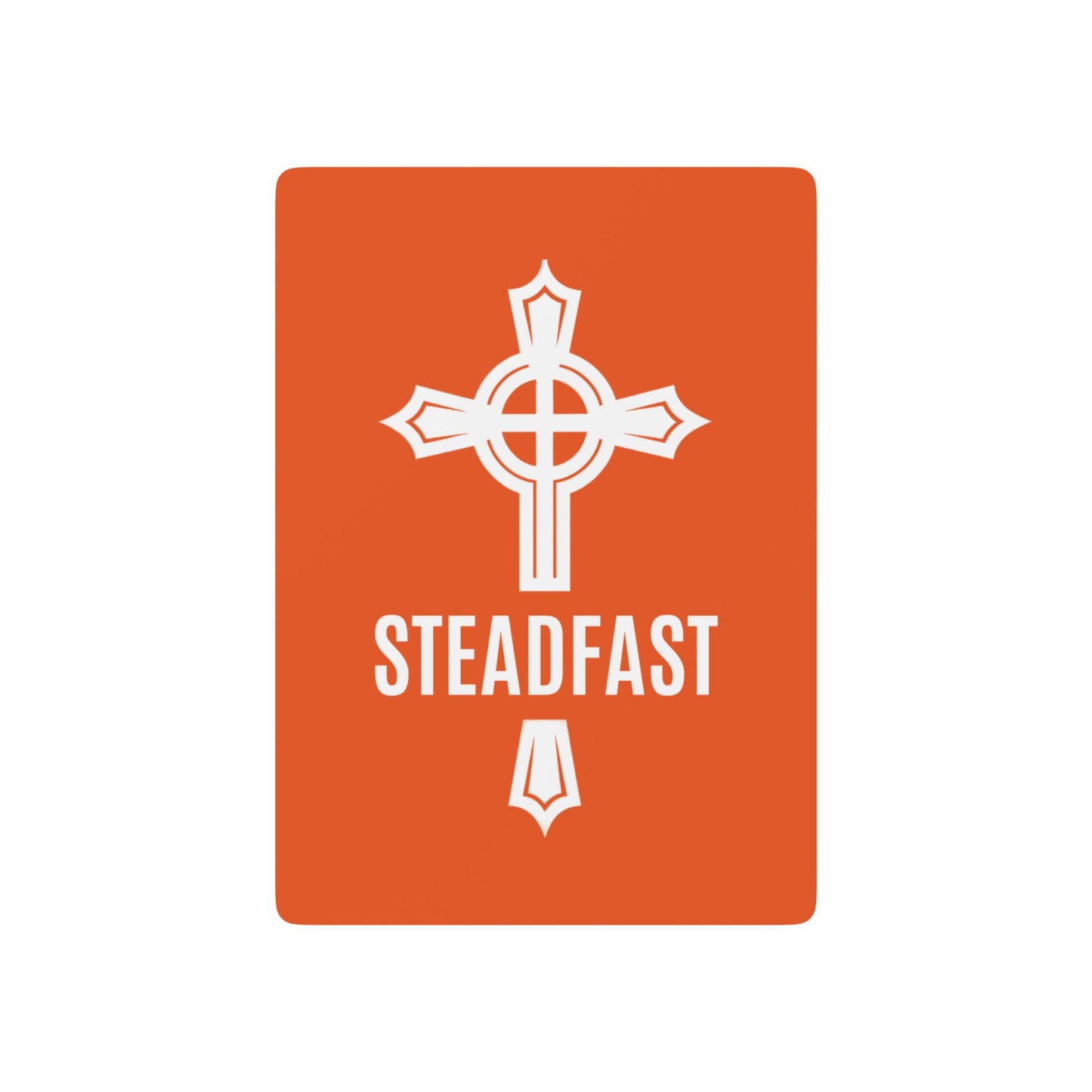 "Steadfast Cross", Christian Playing Cards (Salamander Orange)