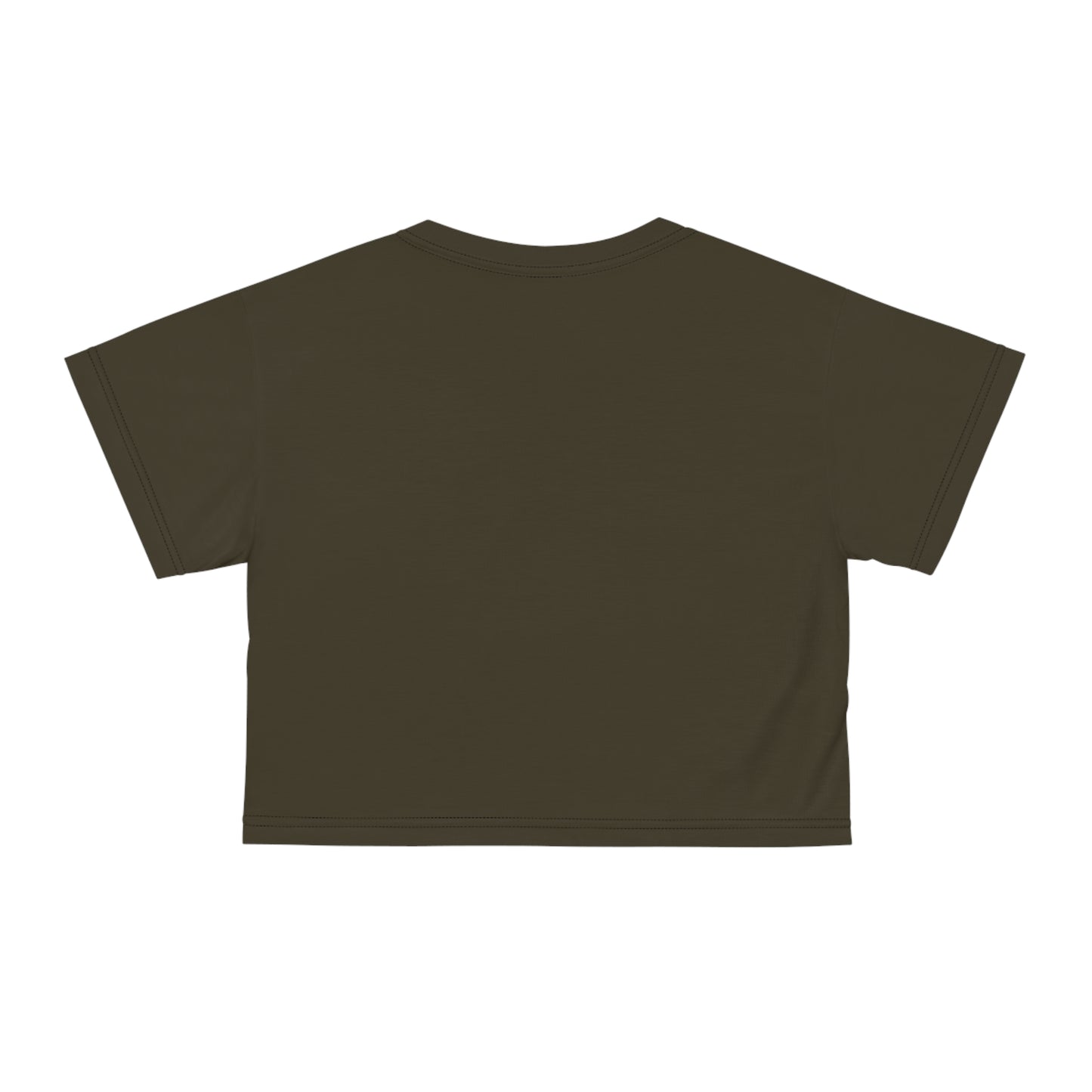 "Nazis were Socialists", Wearable Pattern Art Crop Tee (Olive Drab Brown)