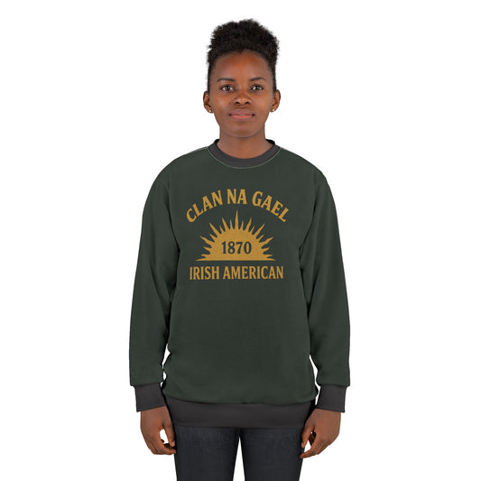 "Clan na Gael - Irish American", Unisex Sweatshirt (Túath Green)