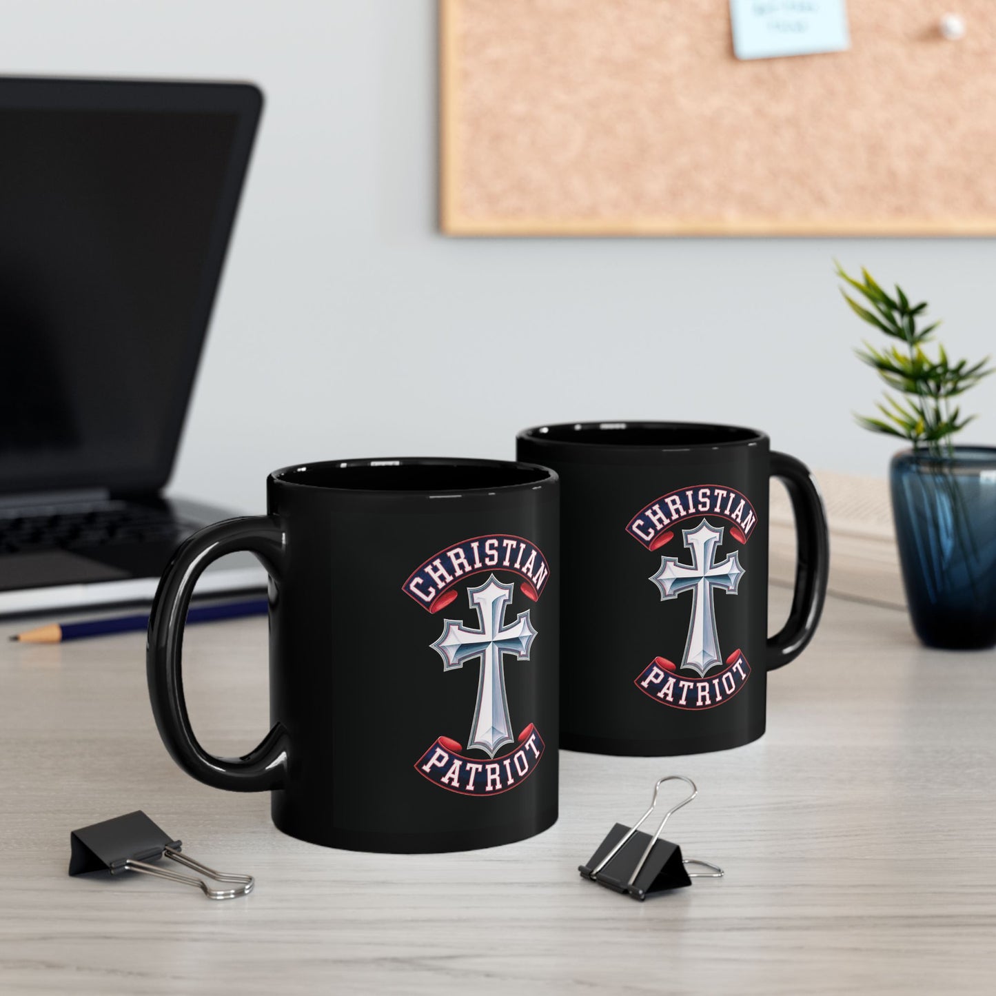 "Christian Patriot" #02, Black Mug (11oz & 15oz)