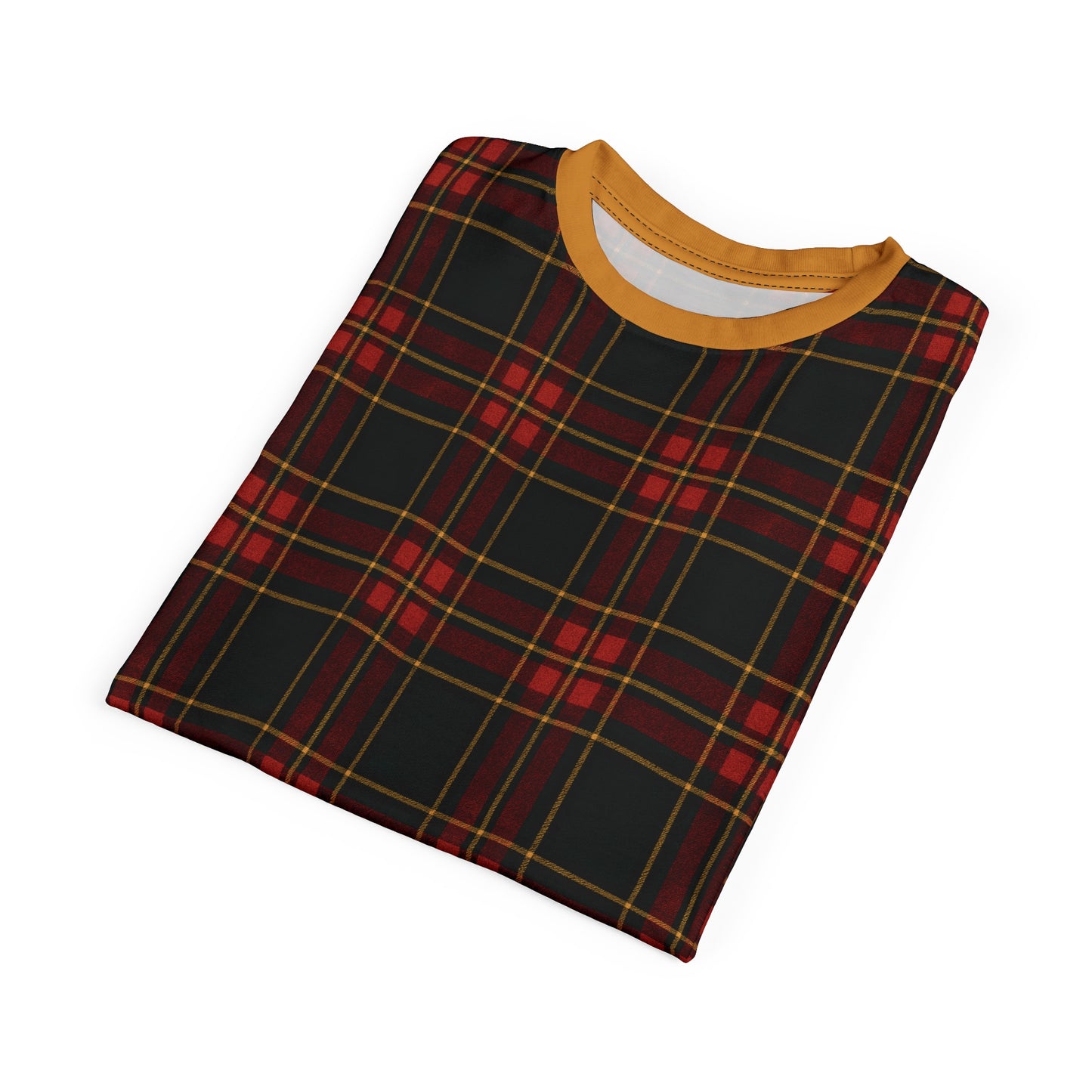 "Kilmor Gallóglach Tartan", Unisex Tee (Gallóglach Yellow Collar)
