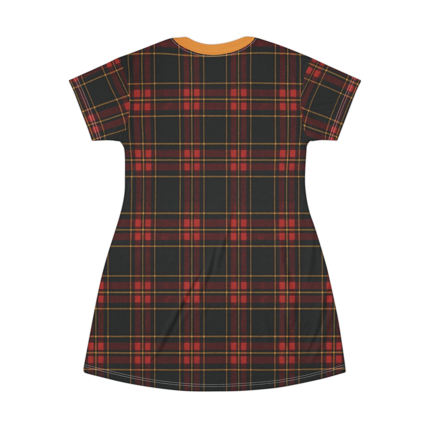 "Kilmor Gallóglach Tartan", T-Shirt Dress (Gallóglach Yellow Collar)