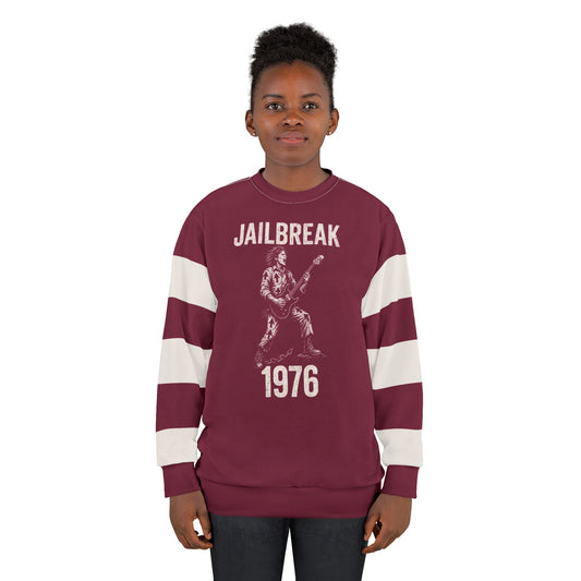 "Jailbreak 1976", Unisex Sweatshirt (Mulberry Red)