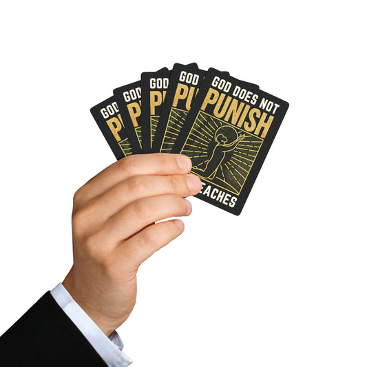 "God Does Not Punish - God Teaches" #03, Christian Playing Cards (Void Black)