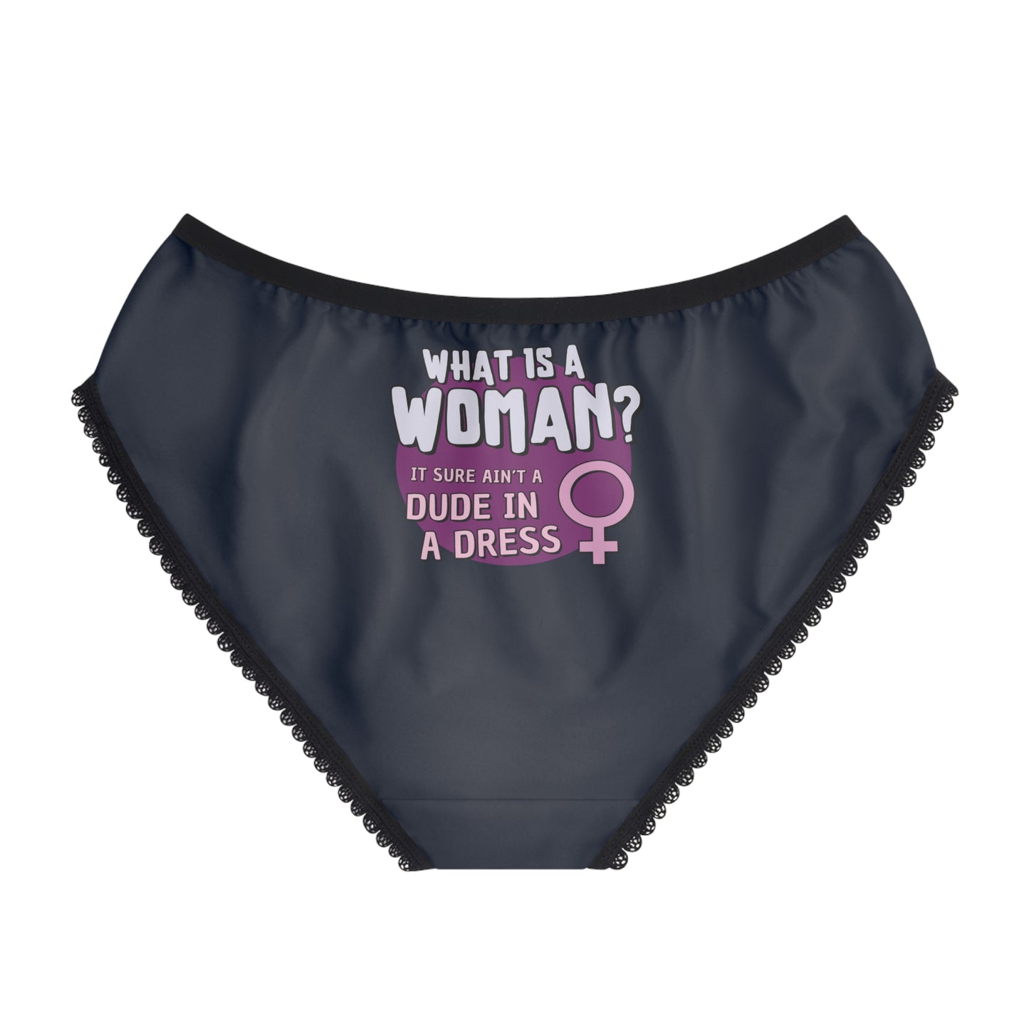 "What is a Woman" #01, Women's Briefs (Dark Cambridge Blue)