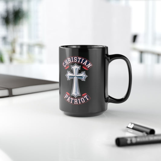 "Christian Patriot" #02, Black Mug (11oz & 15oz)