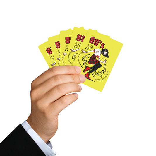 "80's Generation Punk", Retro Playing Cards (Crayola Yellow)