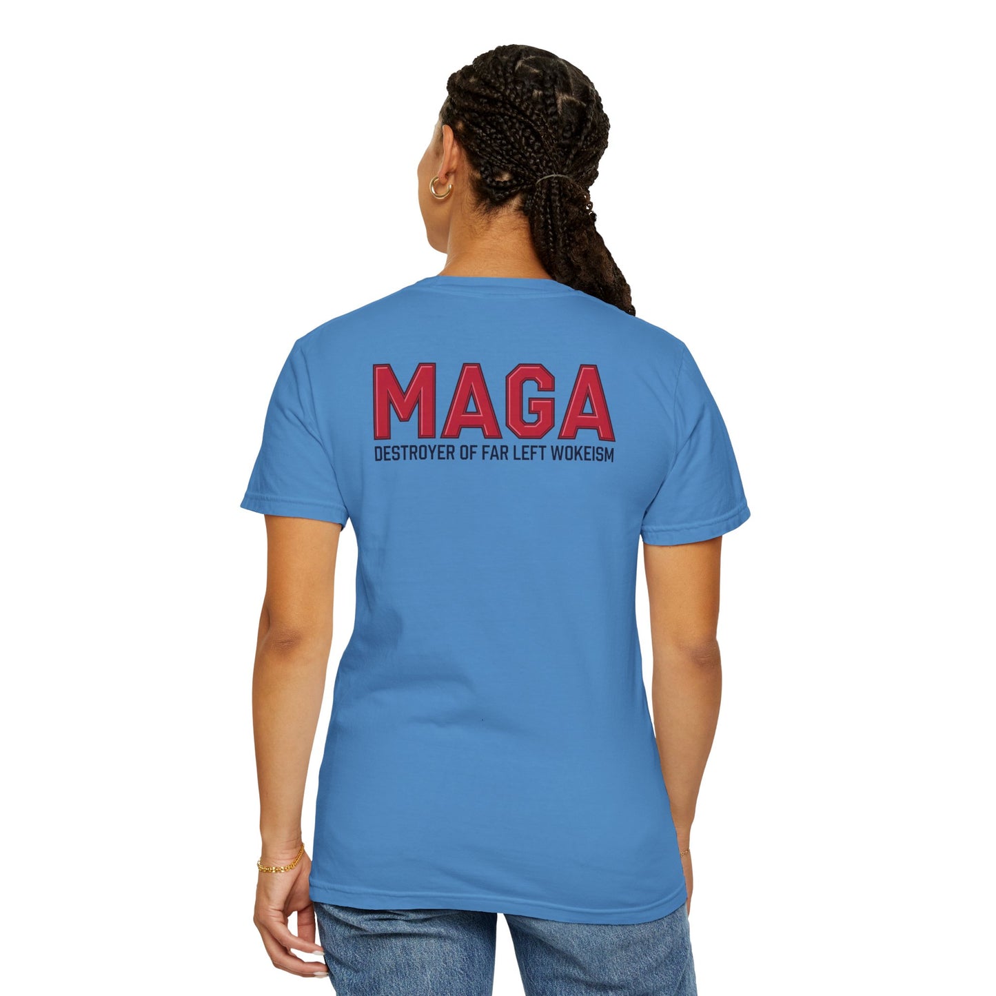"MAGA - Destroyer of Far Left Wokeism", Unisex T-shirt