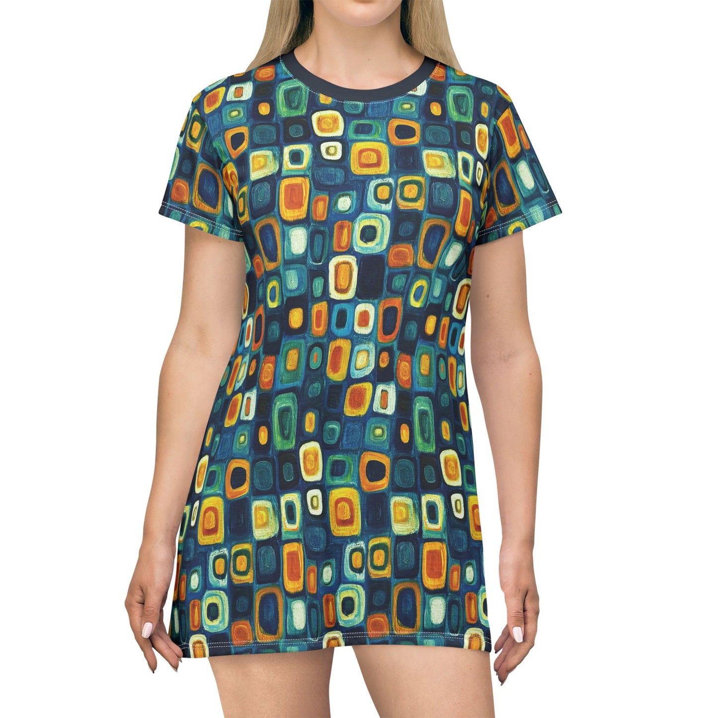 "Soul Mosaic", T-Shirt Dress (Birlinn Blue Collar)