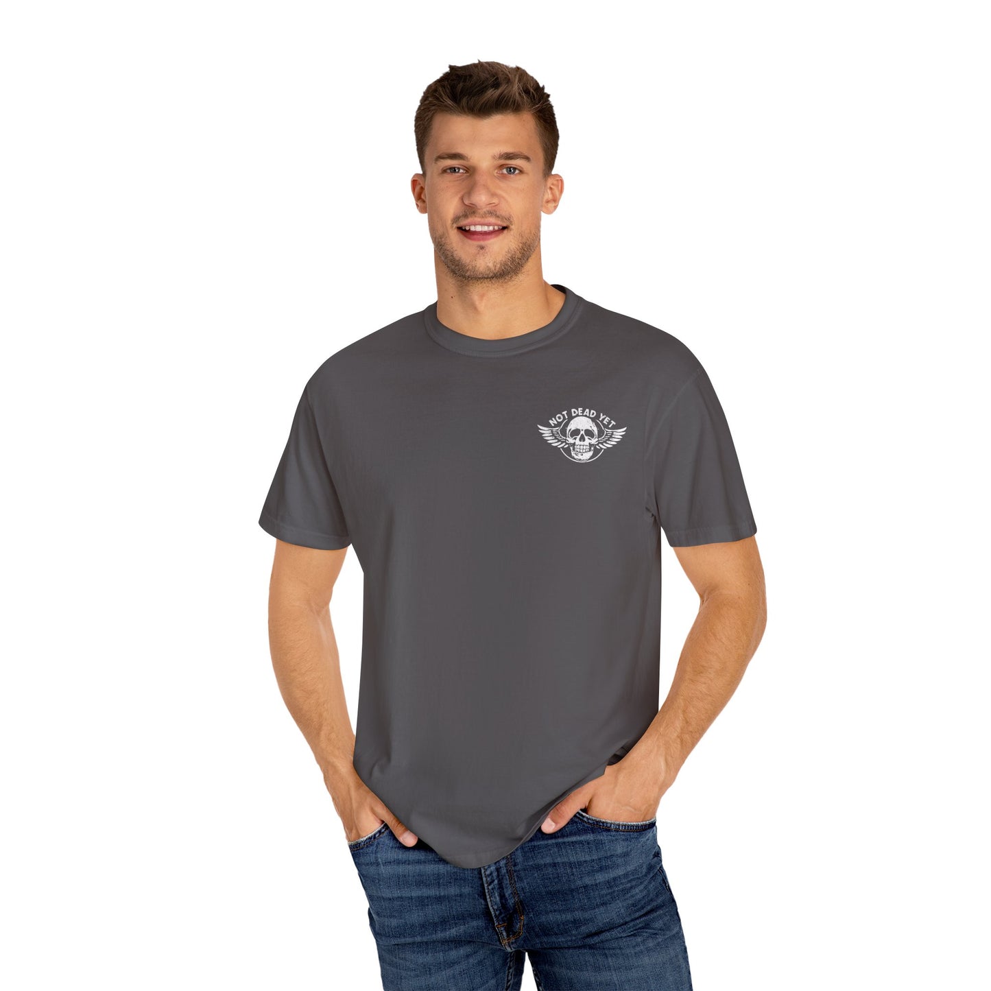 "Not Dead Yet - Winged Skull", Unisex T-shirt