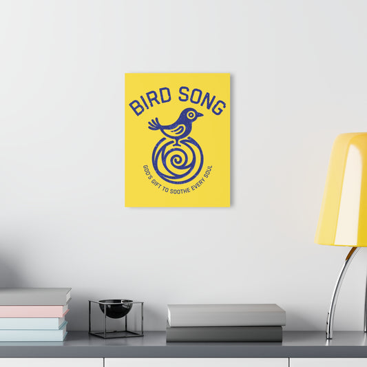"Bird Song", Christian Acrylic Wall Prints (French Cleat Hanging) (Lady Finger Banana Yellow)