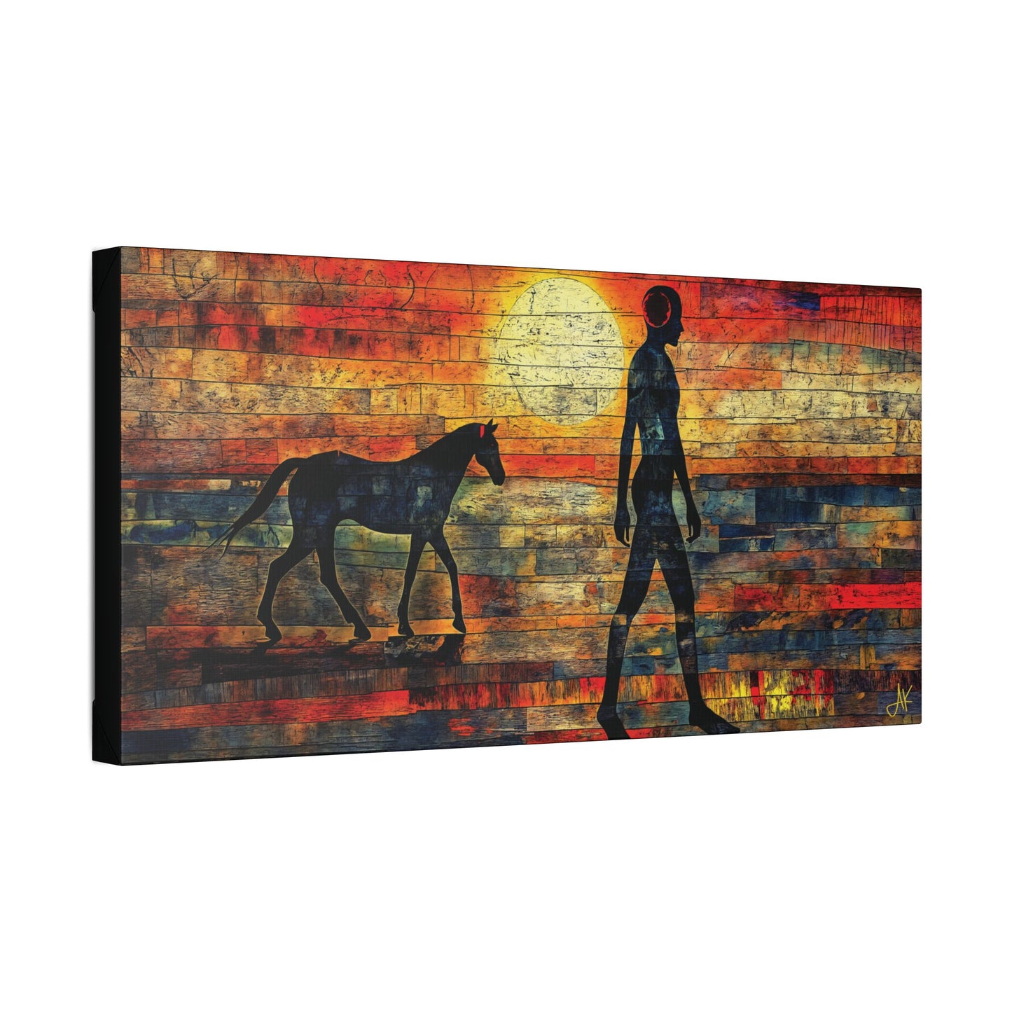 "Anam & Each (Gaelic); Soul and Steed (English)", Stretched Classic Canvas Fine Art Print