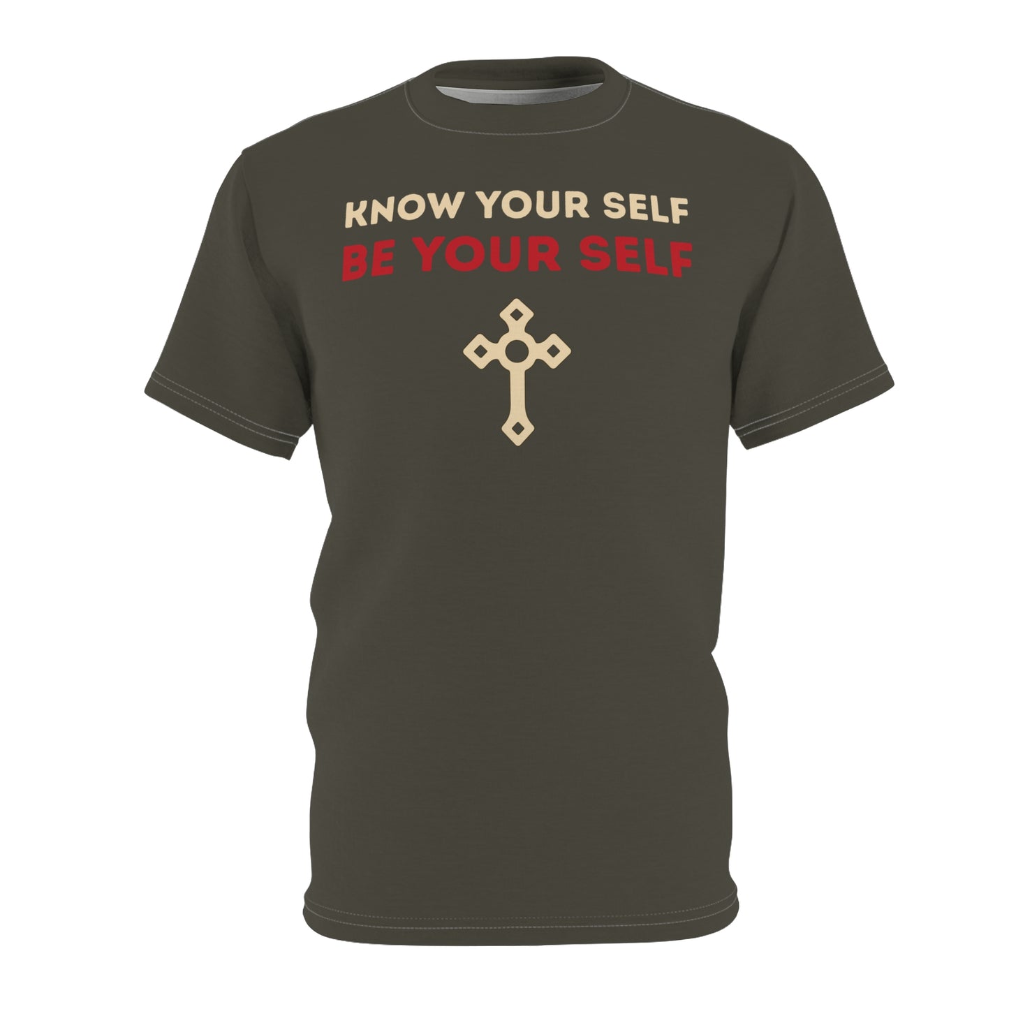 "Know Your Self", Unisex T-shirt (Pitch Grey)