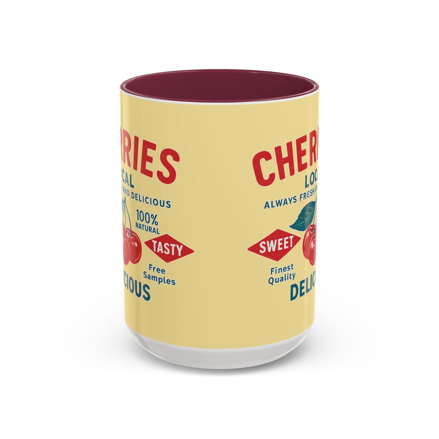 "Delicious Cherries", Colorful Mugs (11oz, 15oz) (Sanctum Veil)