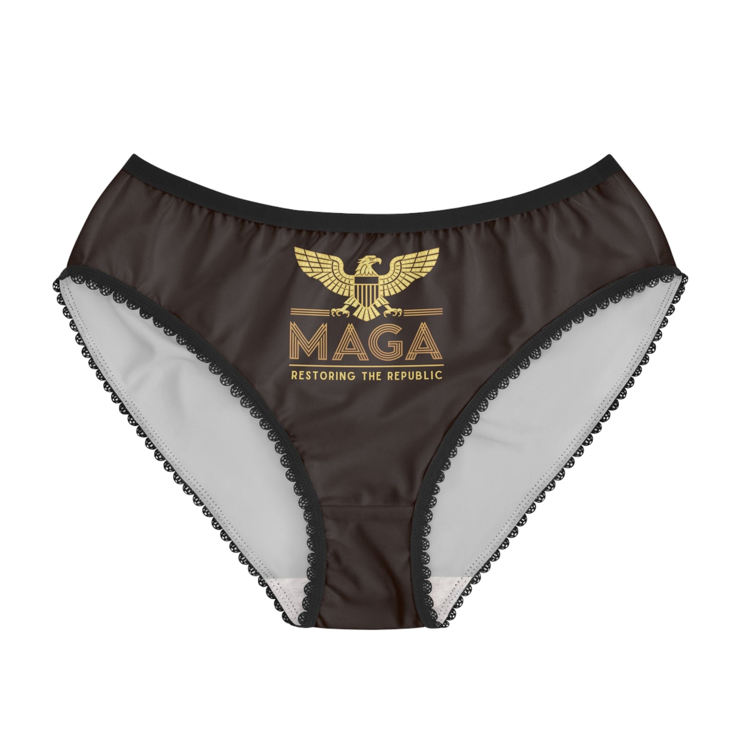 "MAGA - Restoring the Republic", Women's Briefs (Rich Soil Brown)