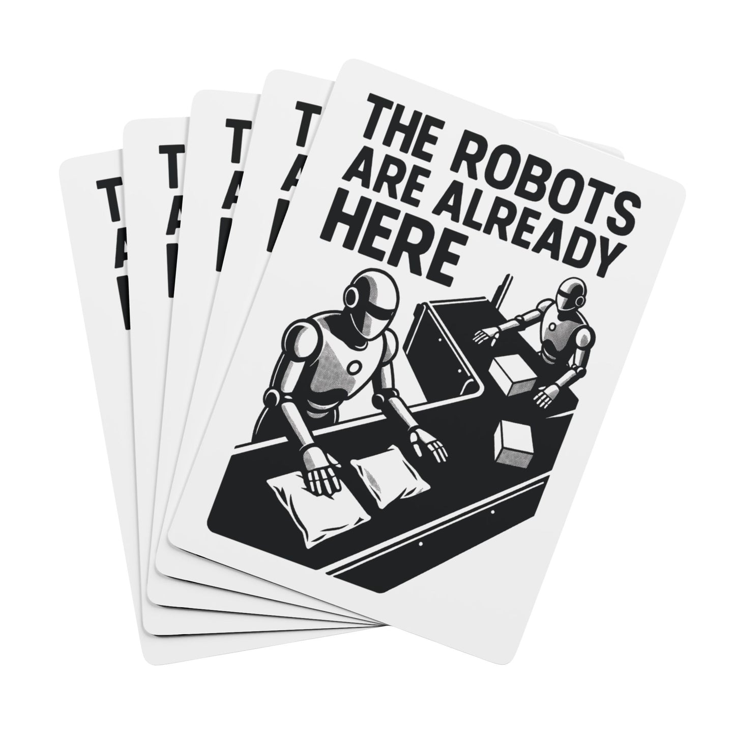 "The Robots Are Already Here", Cultural Playing Cards (Linen White)