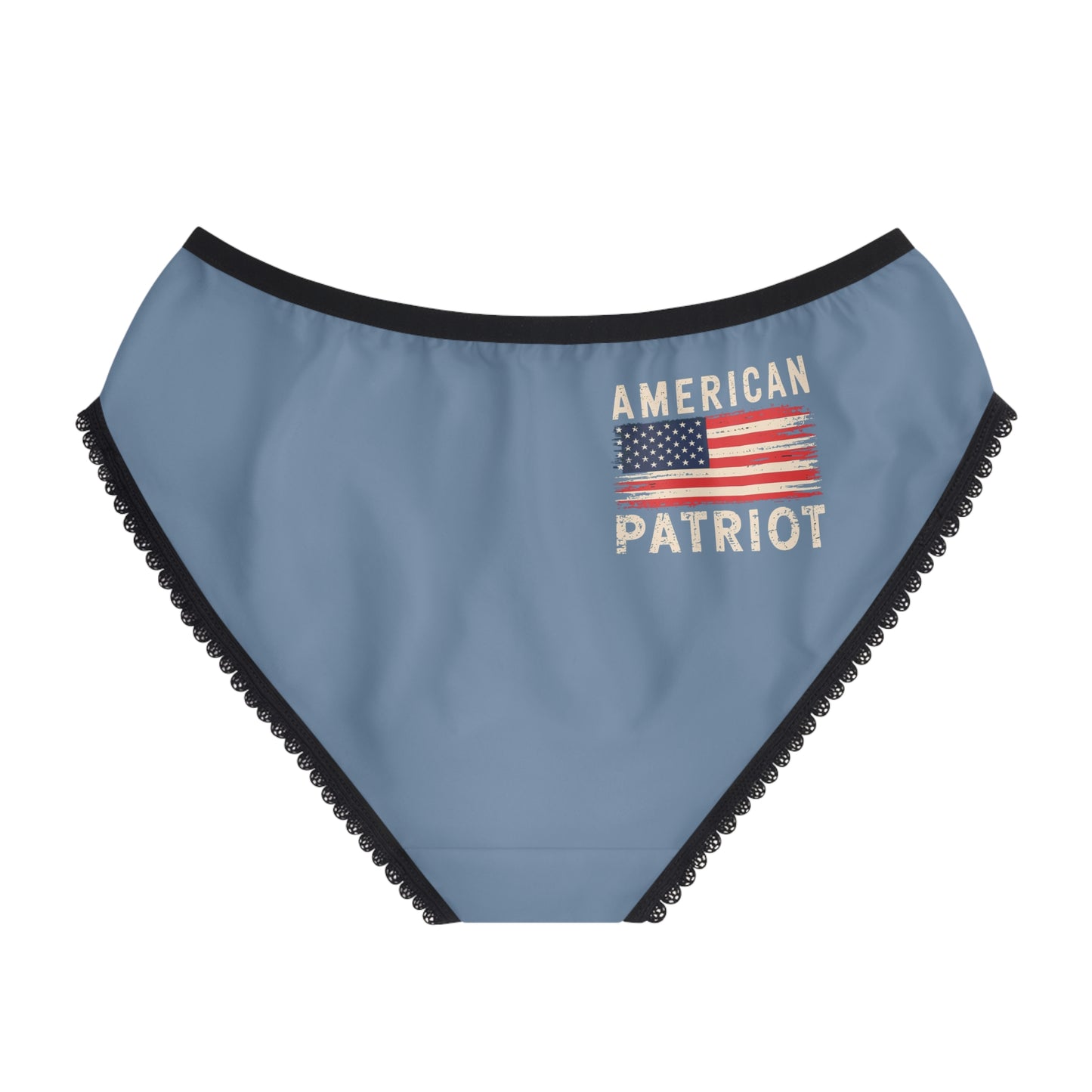 "American Patriot" with Flag #02, Women's Briefs (Denim Blue)