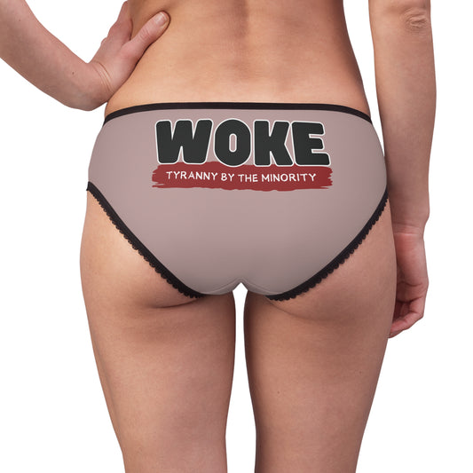 "Woke - Tyranny by the Minority", Women's Briefs (Dusty Rose)
