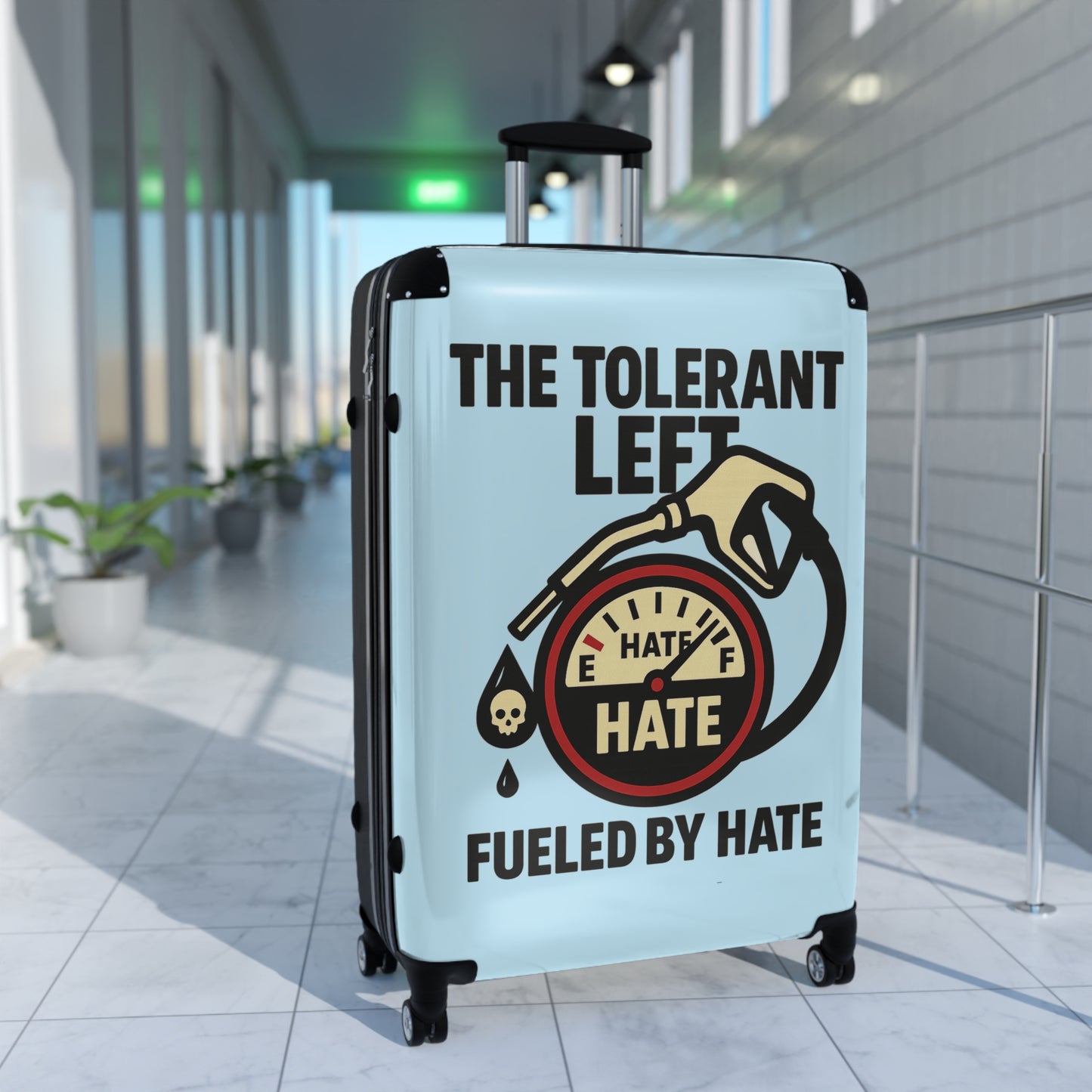 "The Tolerant Left", Suitcase (Pale Sky)