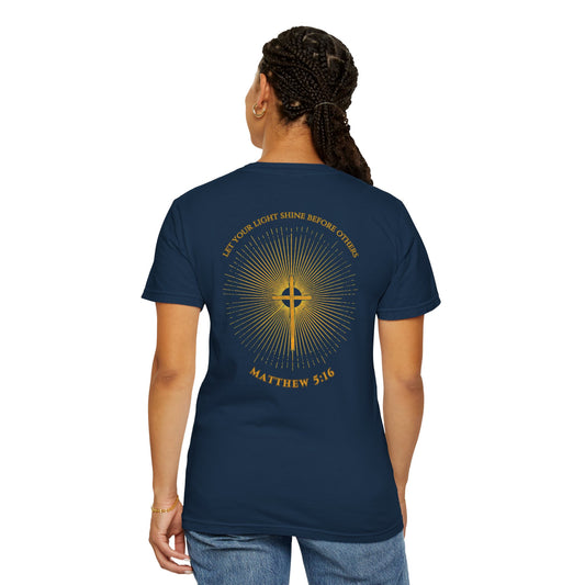 "Matthew 5:16 Sunburst", Unisex T-shirt