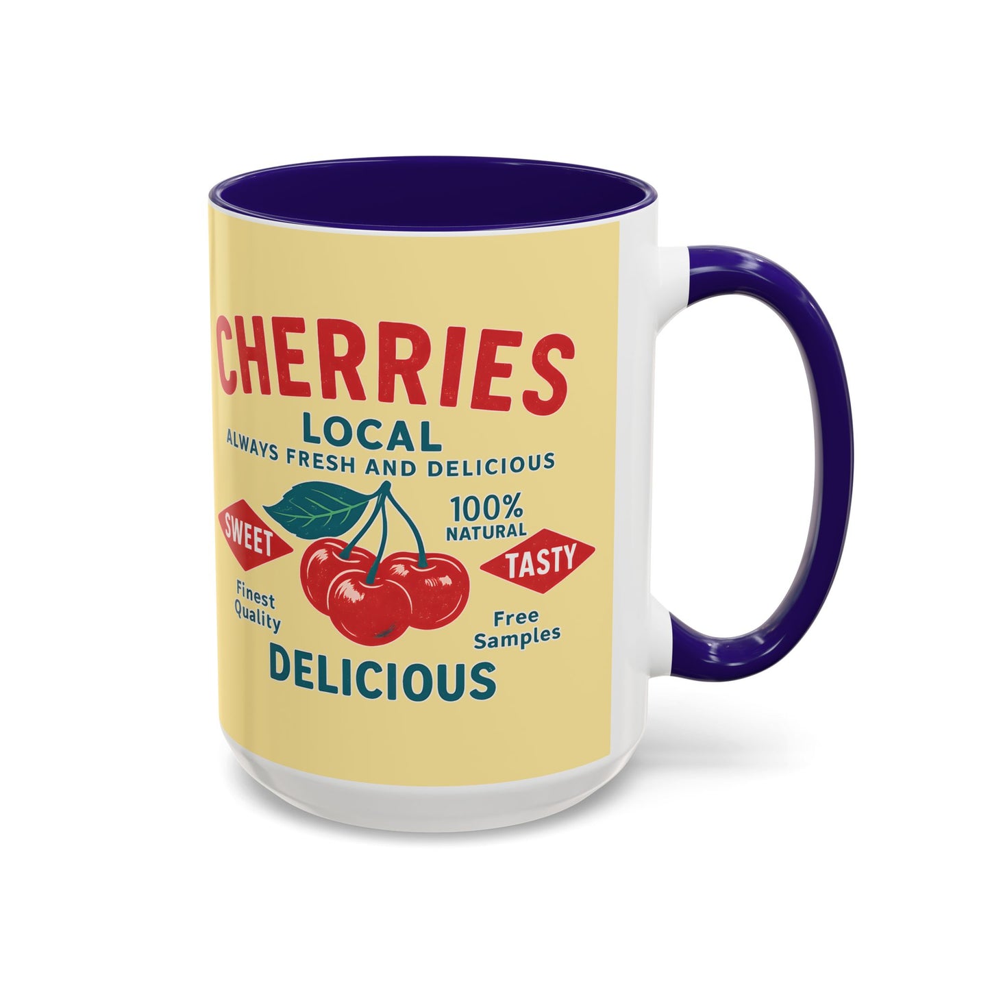 "Delicious Cherries", Colorful Mugs (11oz, 15oz) (Sanctum Veil)