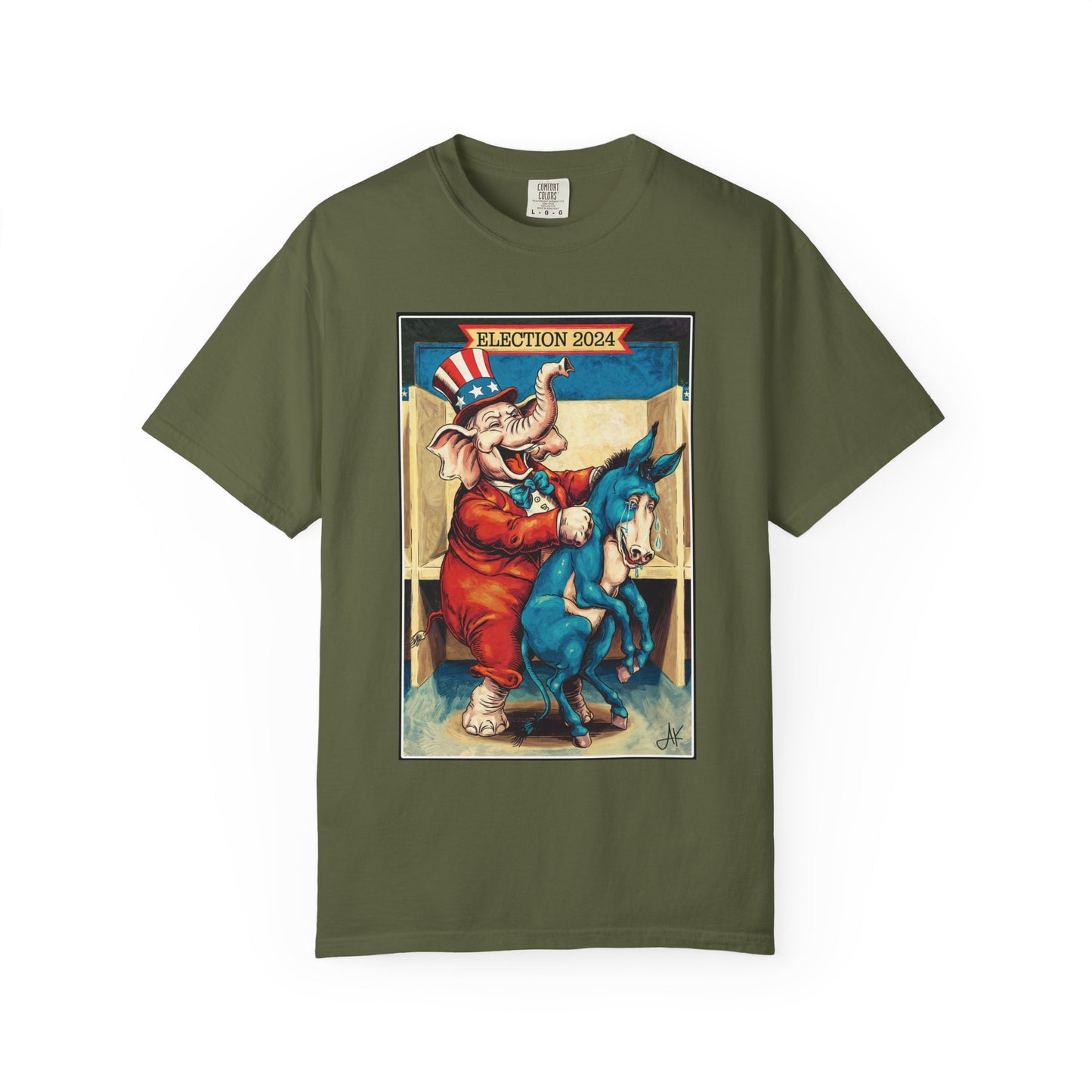 "MAGA Spanked the Donkeys 2024", Unisex T-shirt (Dark Colors)