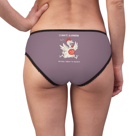 "Climate Alarmism - The Real Threat to Society" #22, Women's Briefs (Mountbatten Pink)