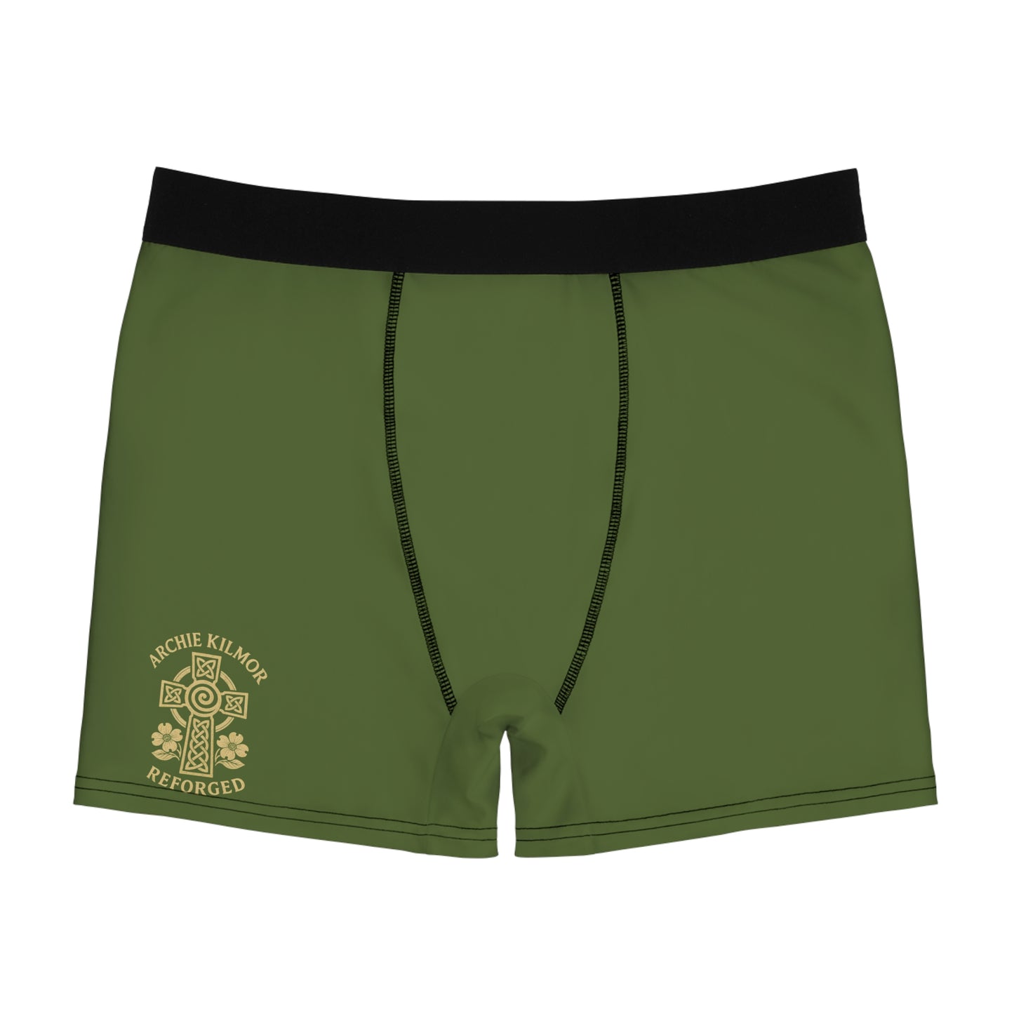 "Archie Kilmor Cross - Reforged" #01, Men's Boxer Briefs (Kangaroo-Bush Green)