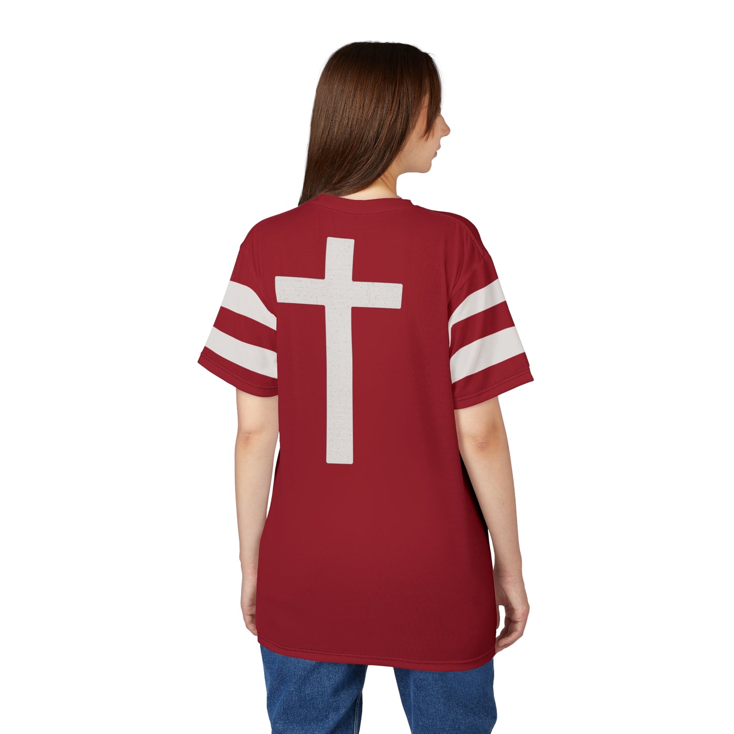 "Faith Overcomes Fear", Unisex Tee (Cherry Red)