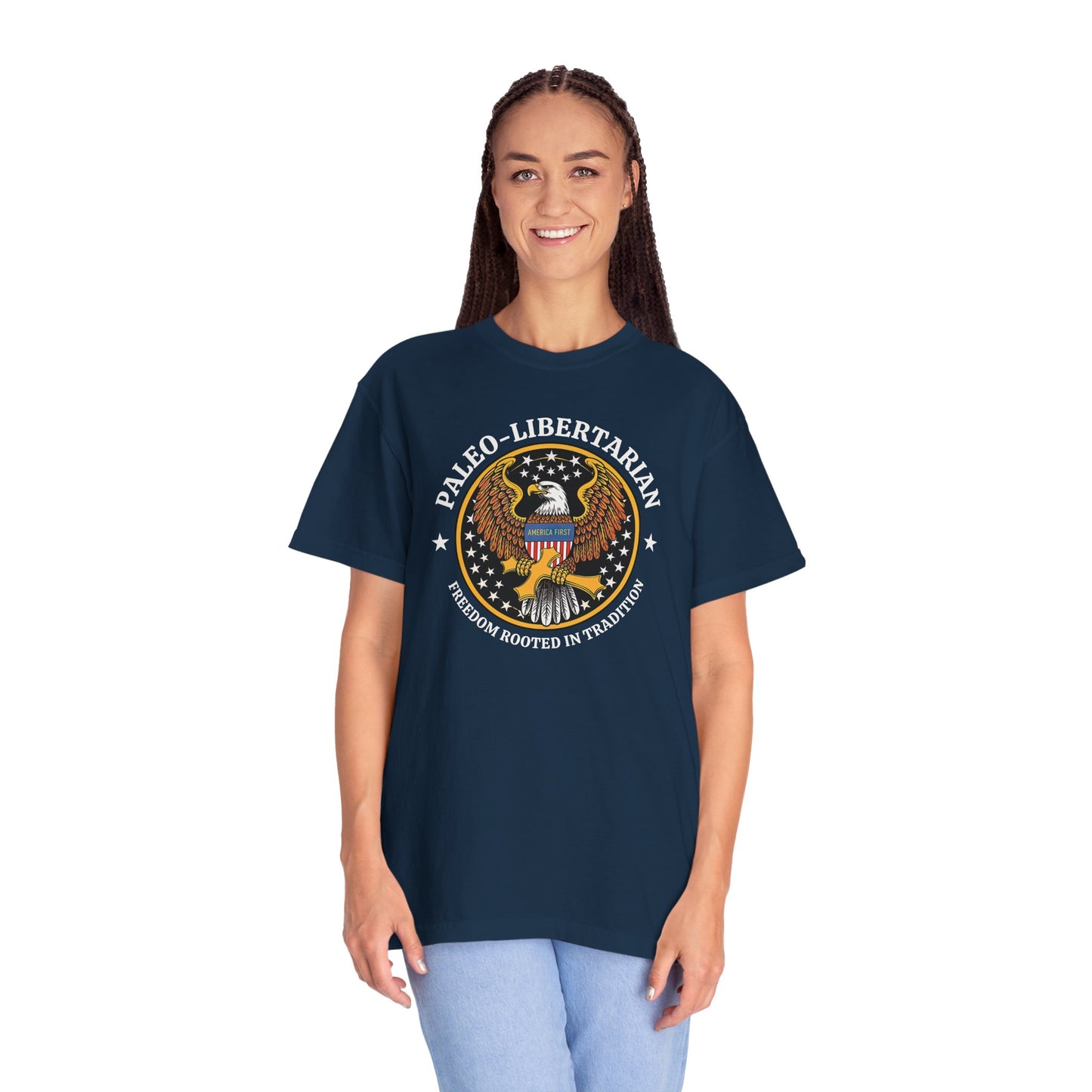 "Paleo-Libertarian" #01, Unisex T-shirt (Dark Colors)