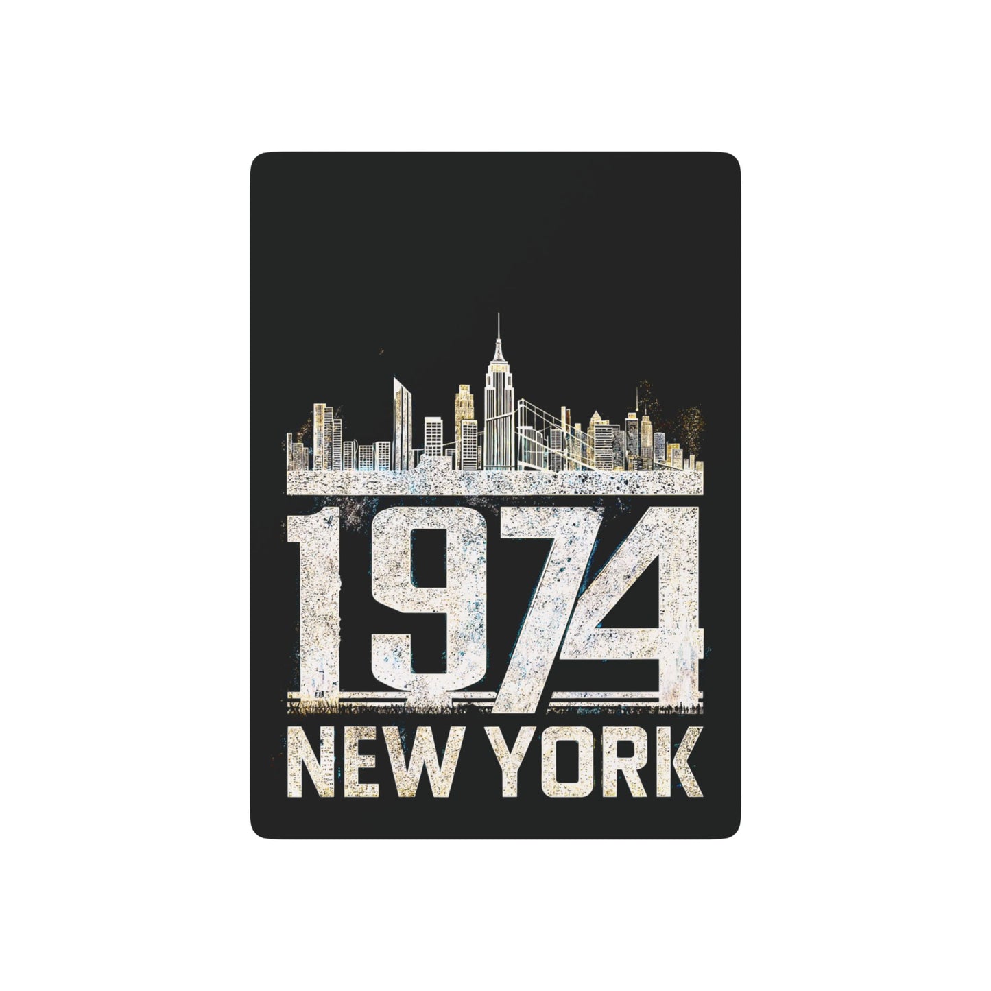 "1974 New York" Retro Playing Cards - When Punk Began (70's Black)