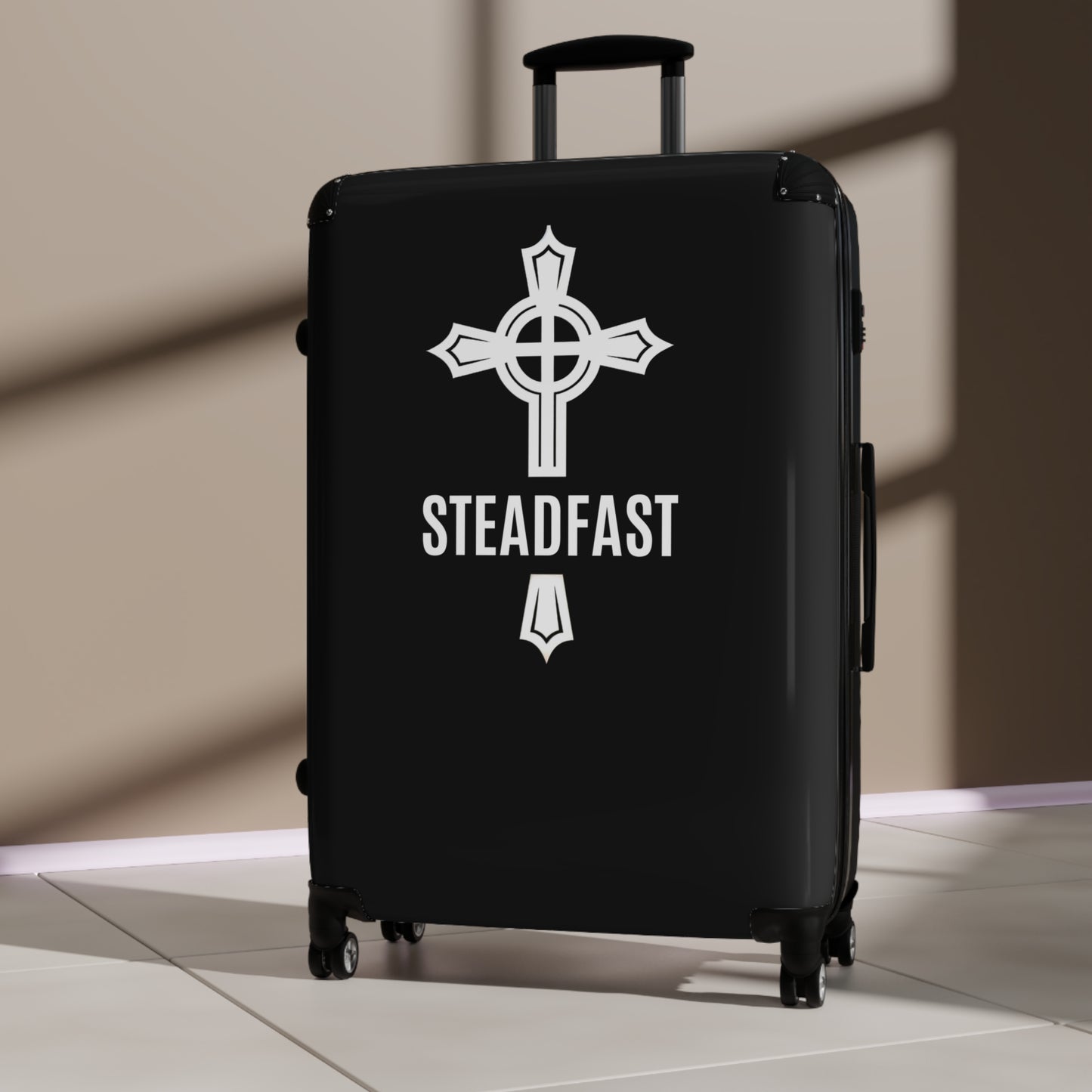 "Steadfast Cross", Suitcases (Black)