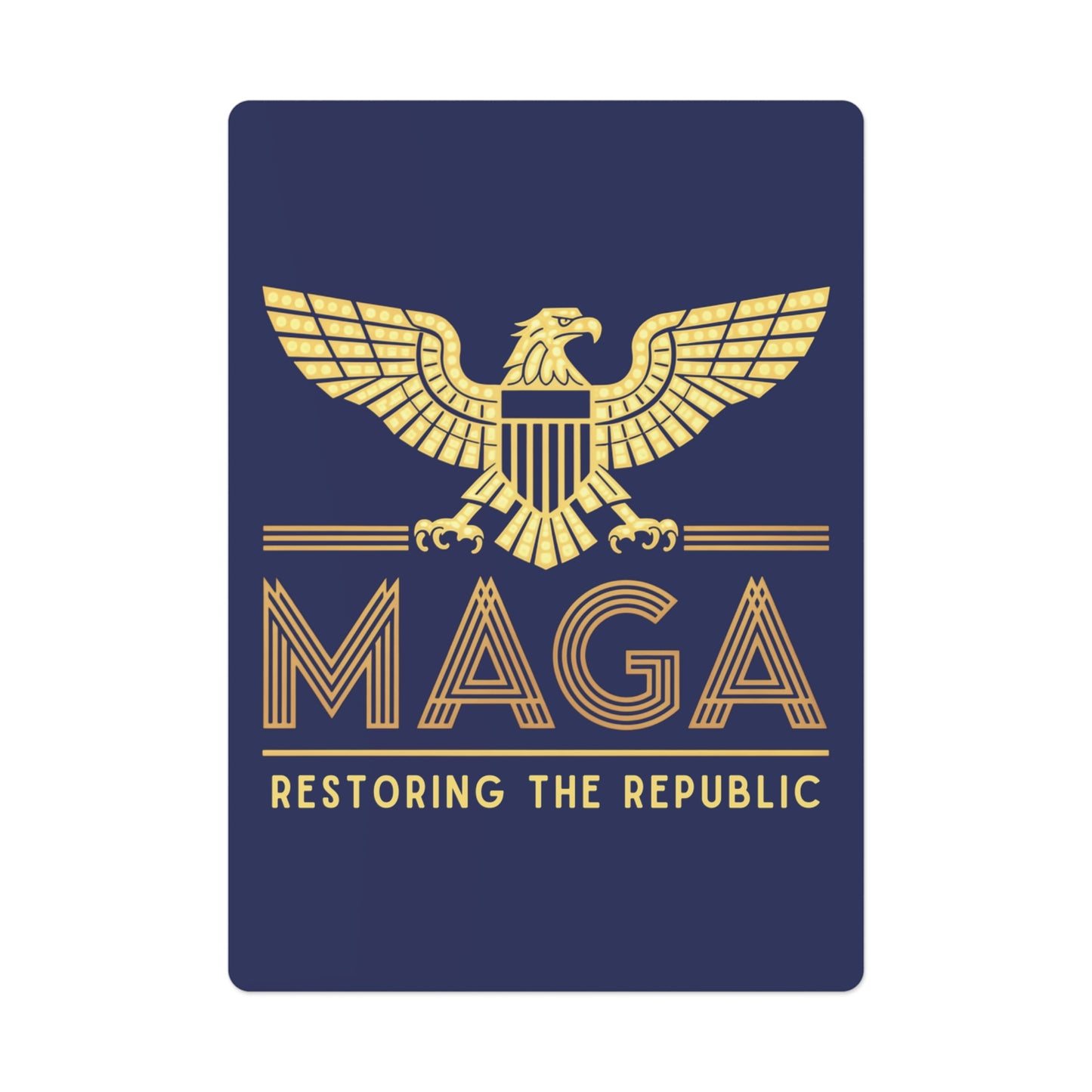 "MAGA - Restoring the Republic", Political Playing Cards (Norway Blue)