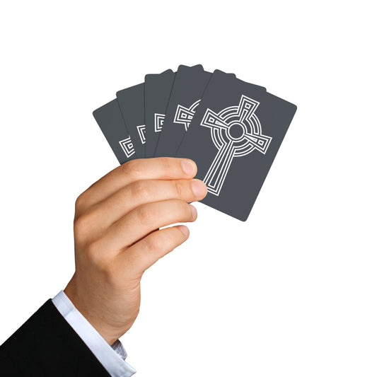 "A Simple High Cross", Christian Playing Cards (Hebridean Grey)